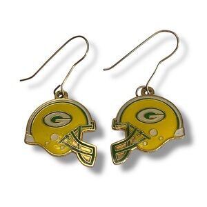 Vintage NFLP by Peter David, Inc. Gold Plated Green Bay Packers Earrings